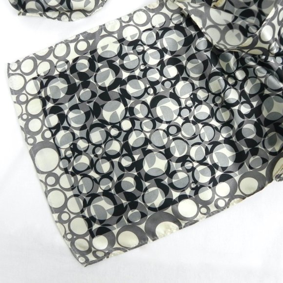 Vintage Geometric ESPRIT Scarf | Black & White Scarf - Picture 9 of 11